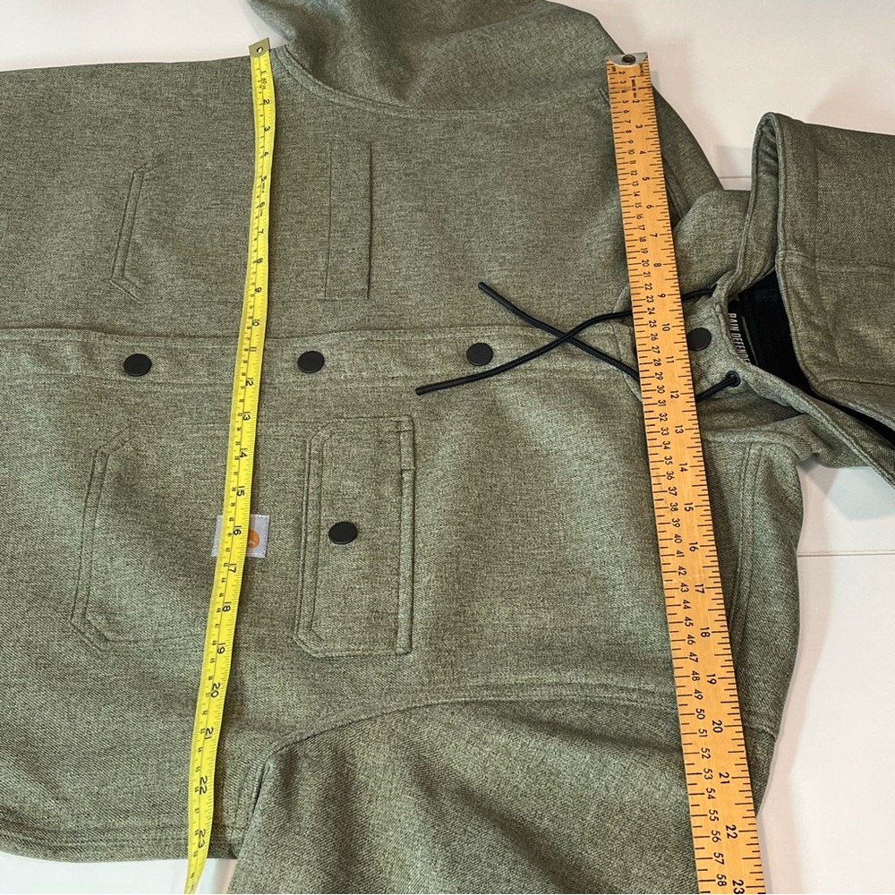 Carhartt Rain Defender Relaxed-Fit Heavyweight Hooded Shirt Jac for Men - Size M - Picture 11 of 12